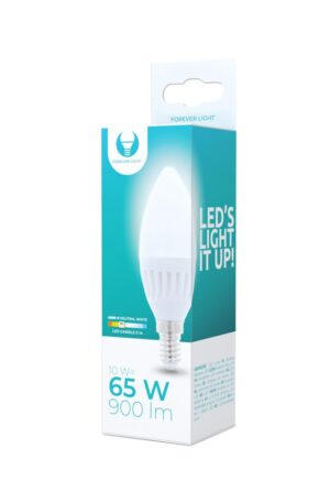 LED Izzó E14 C37 10W természetes fehér 4000K, 900lm Kerámai